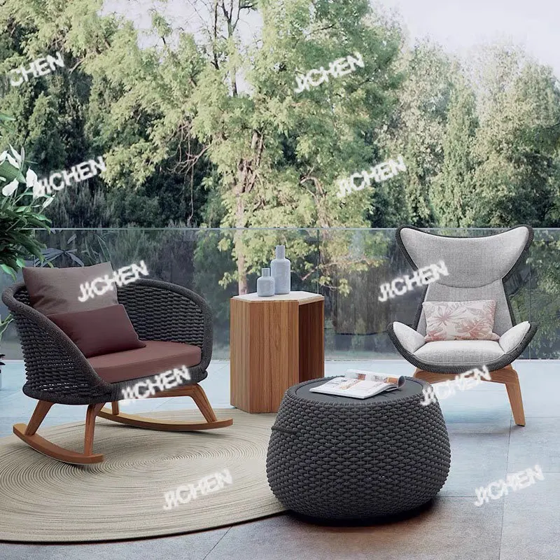 Outdoor Sofa Combination Teak Courtyard Villa Garden Hotel Model Room Homestay Leisure Balcony Single Rocking Chair
Outdoor Sofa Combination Teak Courtyard Villa Garden Hotel Model Room Homestay Leisure Balcony Single Rocking Chair