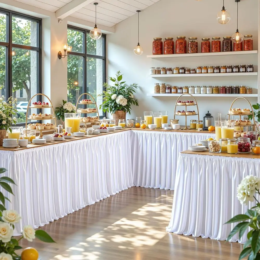 14t White Satin Table Skirt or Recor Round Tables, Wrinkle-ree & Rule Pleated Teacher Desk Skirt Sparkly Spx Table Skirting or H
14t White Satin Table Skirt or Recor Round Tables, Wrinkle-ree & Rule Pleated Teacher Desk Skirt Sparkly Spx Table Skirting or H