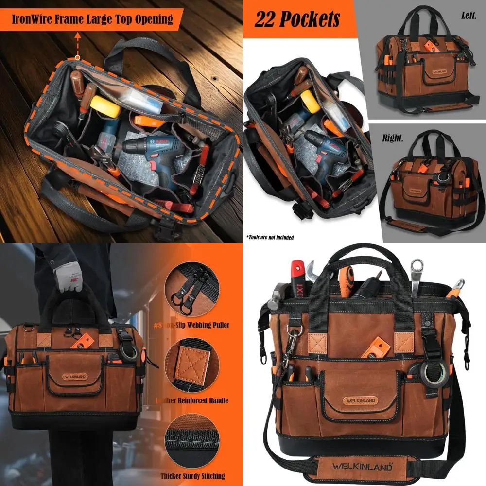 25L Heavy-Duty Waxed Canvas Tool Bag for Electricians, HVAC Technicians, and Mechanics
25L Heavy-Duty Waxed Canvas Tool Bag for Electricians, HVAC Technicians, and Mechanics