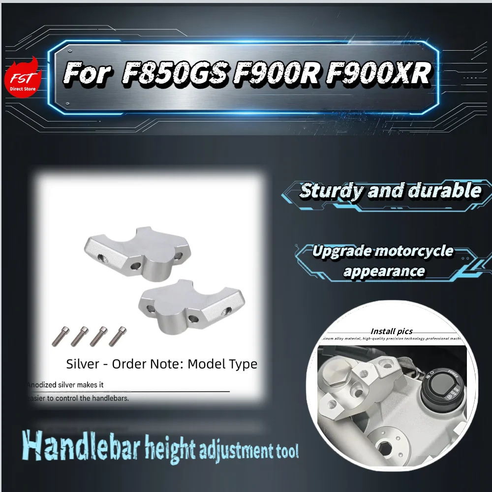 For F850GS F900R F900XR CNC Aluminum Handlebar Riser, Integral Heighten & Move Back Adapter Front Head Up Bracket
For F850GS F900R F900XR CNC Aluminum Handlebar Riser, Integral Heighten & Move Back Adapter Front Head Up Bracket