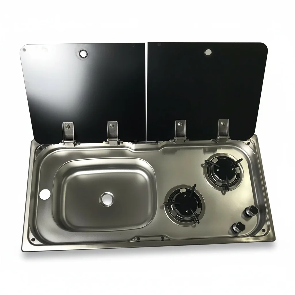 RV Gas Stove, 775x365mm Stainless Steel Camper Cooktop, Glass Cover Electronic Ignition Gas Cooker for Marine Caravan
RV Gas Stove, 775x365mm Stainless Steel Camper Cooktop, Glass Cover Electronic Ignition Gas Cooker for Marine Caravan