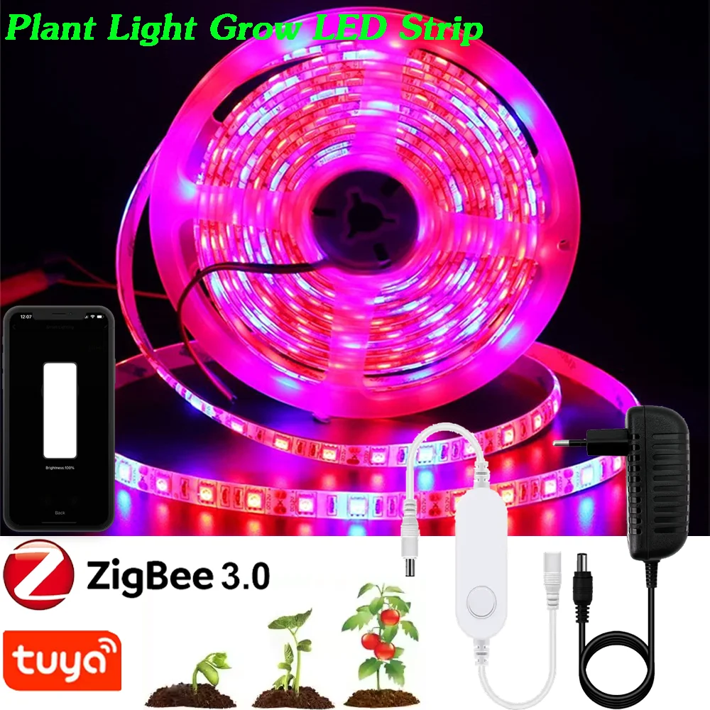 ZIGBEE 3.0 Smart LED Strip Grow Light 5M 300LEDs Plant Light Grow LED Strip Greenhouse Tent Hydroponic Plants Flower Lighting
ZIGBEE 3.0 Smart LED Strip Grow Light 5M 300LEDs Plant Light Grow LED Strip Greenhouse Tent Hydroponic Plants Flower Lighting