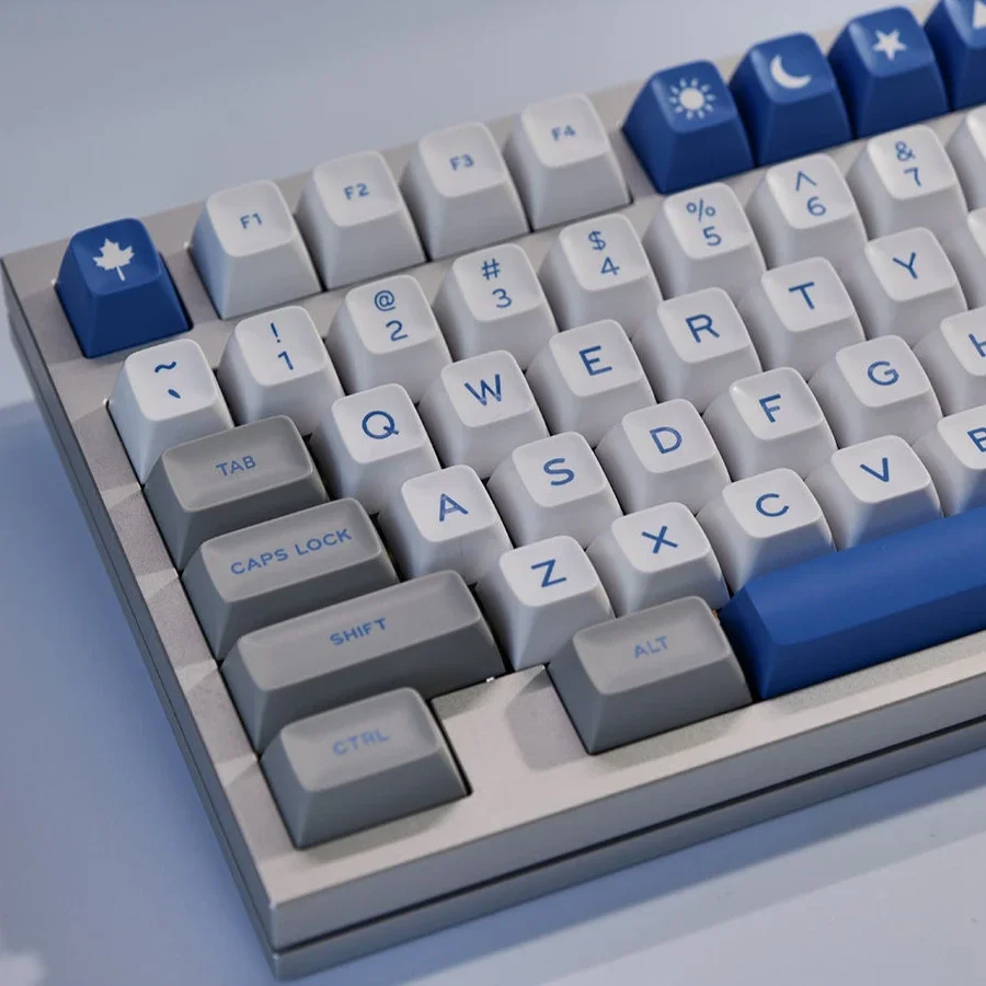 Customized keycaps gray-white-blue-SA-height ABS material two-color injection molding 173-key full set
Customized keycaps gray-white-blue-SA-height ABS material two-color injection molding 173-key full set