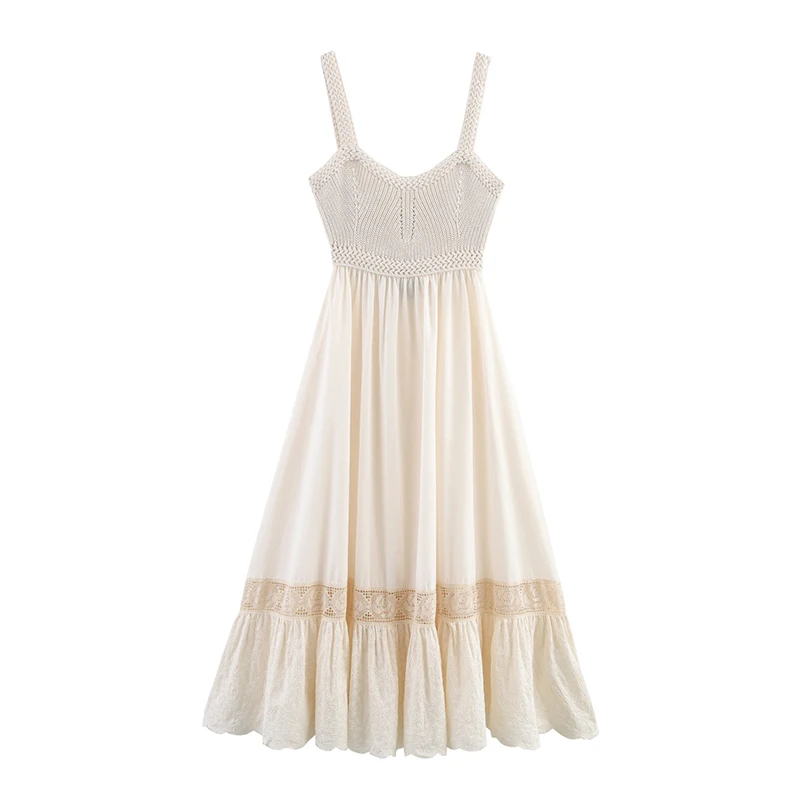 YENKYE 2025 Women Knit Patchwork A-line Midi Summer Dresses Sexy Backless Tie Beach Holiday Dress Female Vestidos
YENKYE 2025 Women Knit Patchwork A-line Midi Summer Dresses Sexy Backless Tie Beach Holiday Dress Female Vestidos