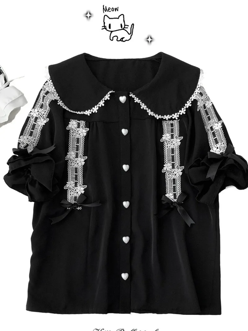 Blusas Mujer De Moda 2024 Peter Pan Collar Lace Patchwork Age Reducing Harajuku Blouses Single-breasted Vintage Kawaii Blusas
Blusas Mujer De Moda 2024 Peter Pan Collar Lace Patchwork Age Reducing Harajuku Blouses Single-breasted Vintage Kawaii Blusas