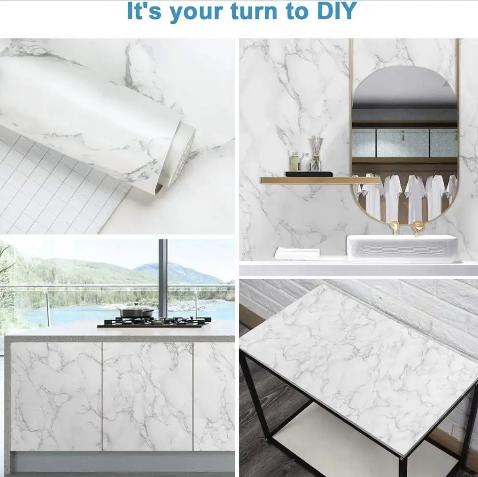 Thickened 59cm PVC Marble Self-adhesive Waterproof Wallpaper Moisture-Proof Countertop Cabinet Cover Wall Stickers For Kitchen
Thickened 59cm PVC Marble Self-adhesive Waterproof Wallpaper Moisture-Proof Countertop Cabinet Cover Wall Stickers For Kitchen