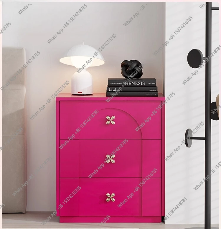 Retro style bedside table dresser locker integrated master bedroom three buckets bedroom pink sofa side cabinet
Retro style bedside table dresser locker integrated master bedroom three buckets bedroom pink sofa side cabinet