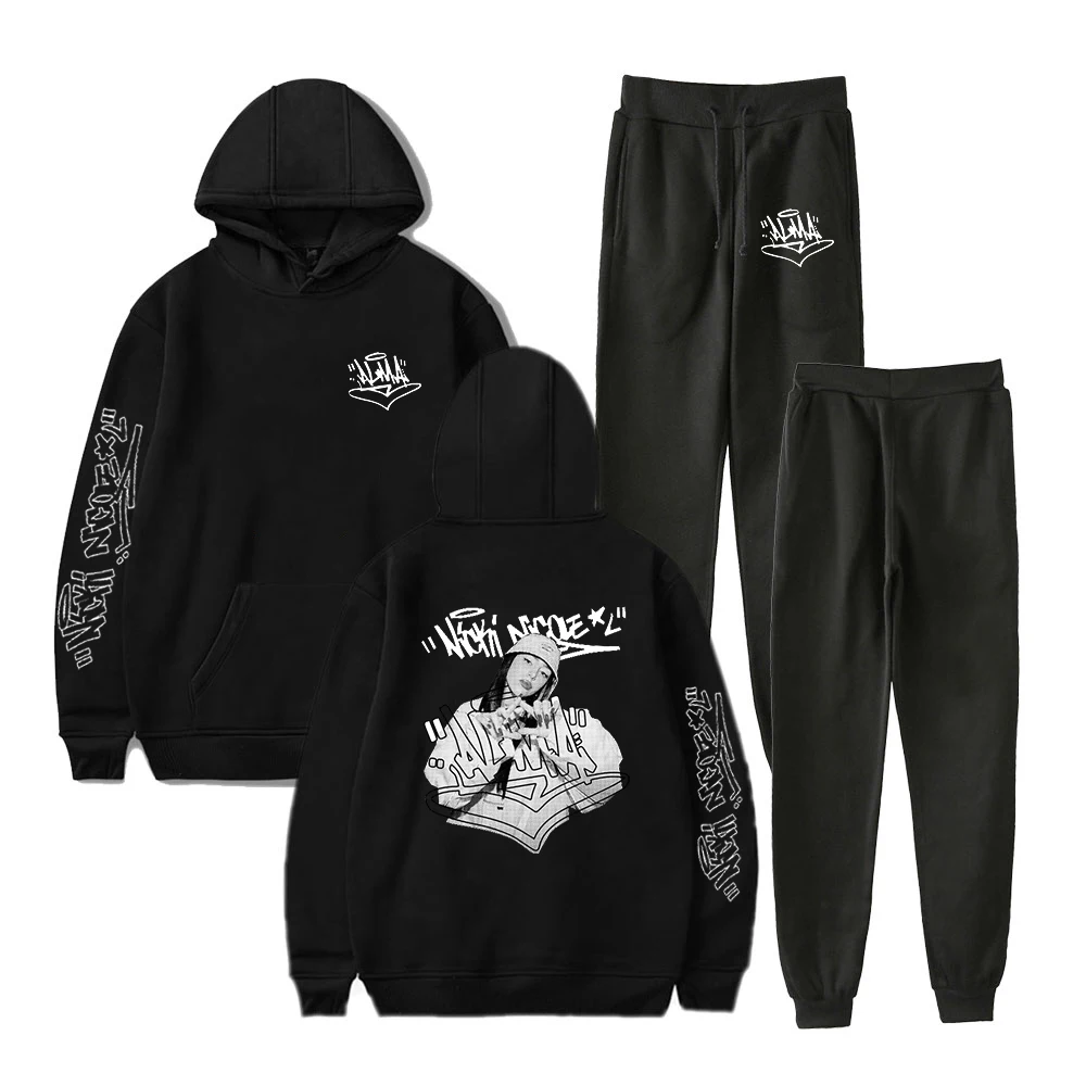 Nicki Nicole Merch Album ALMA Толстовка с капюшоном Брюки для бега Комплект из двух предметов Толстовки + спортивные штаны Одежда в стиле хип-хоп Женский мужской комплект
Nicki Nicole Merch Album ALMA Толстовка с капюшоном Брюки для бега Комплект из двух предметов Толстовки + спортивные штаны Одежда в стиле хип-хоп Женский мужской комплект