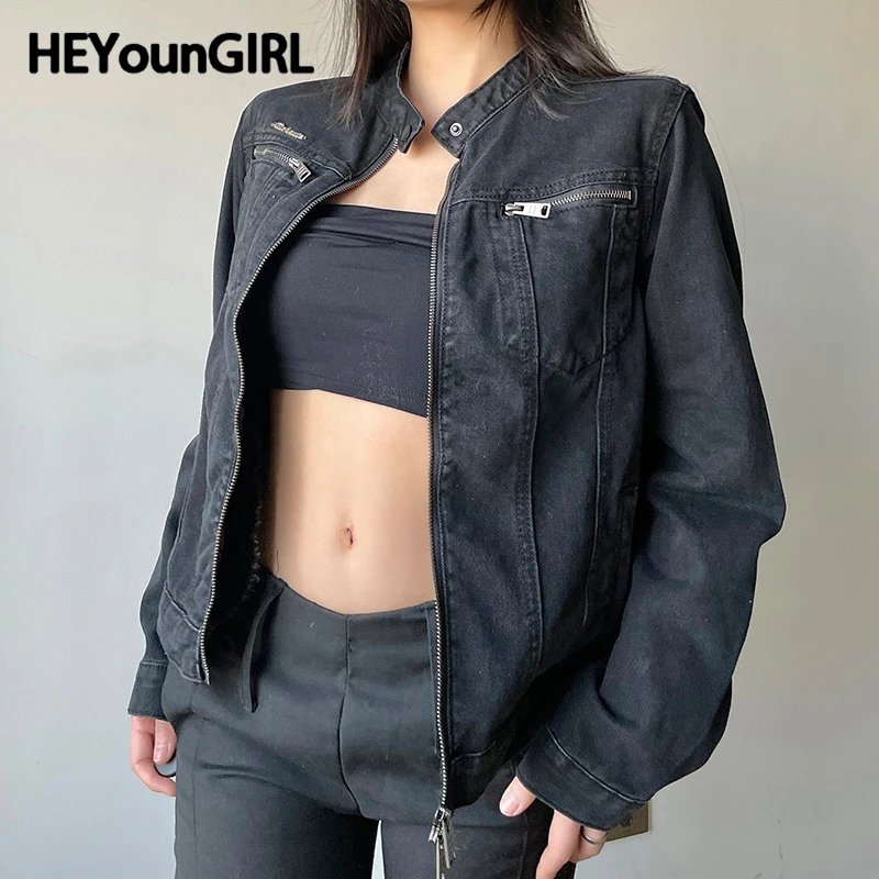 HEYounGIRL джинсовая куртка в стиле панк, женская уличная одежда, стильное повседневное джинсовое пальто на молнии Y2K, винтажная зимняя верхняя одежда в стиле Харадзюку, корейская
HEYounGIRL джинсовая куртка в стиле панк, женская уличная одежда, стильное повседневное джинсовое пальто на молнии Y2K, винтажная зимняя верхняя одежда в стиле Харадзюку, корейская