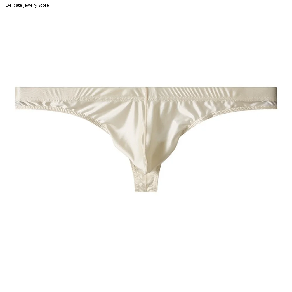 Comfortable Low Waist Men Ice Silk Satin Thongs Solid Color Underpants Men's Panties Lingerie Underwear Male Briefs Men
Comfortable Low Waist Men Ice Silk Satin Thongs Solid Color Underpants Men's Panties Lingerie Underwear Male Briefs Men