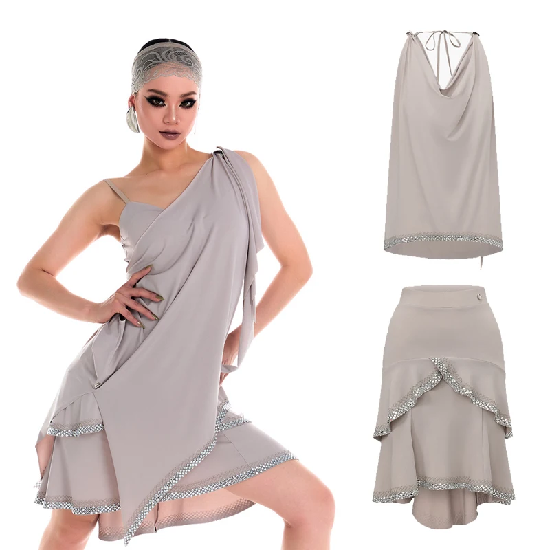 Adults Ballroom Dance Competition Clothes For Women Rumba Latin Dance Clothing Irregular Latin Tops Chacha Skirts SL15242
Adults Ballroom Dance Competition Clothes For Women Rumba Latin Dance Clothing Irregular Latin Tops Chacha Skirts SL15242
