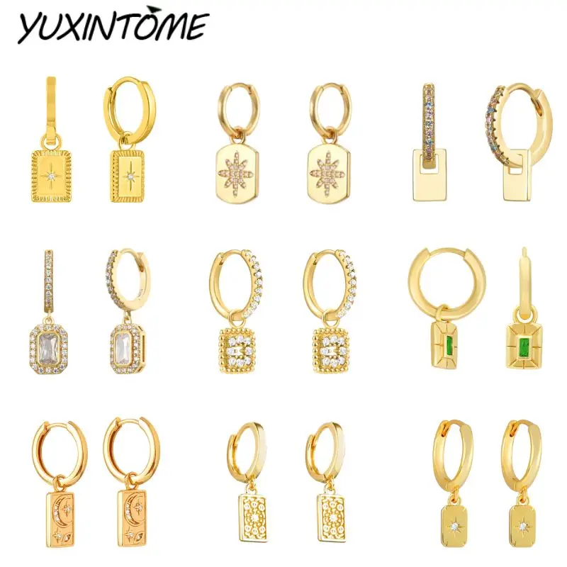 925 Sterling Silver Needle Luxury Fashion Gold Plated Square White Zircon Earrings Pendant Women Wedding Party Earring Jewelry
925 Sterling Silver Needle Luxury Fashion Gold Plated Square White Zircon Earrings Pendant Women Wedding Party Earring Jewelry