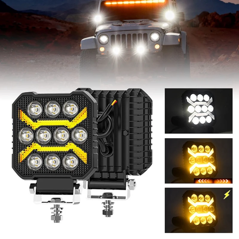 TKOH-Car Led Work Light 4 Inch Strobe Headlight White Yellow Offroad Driving Spotlight Fog DRL Light For Truck Cars Suv Boat
TKOH-Car Led Work Light 4 Inch Strobe Headlight White Yellow Offroad Driving Spotlight Fog DRL Light For Truck Cars Suv Boat