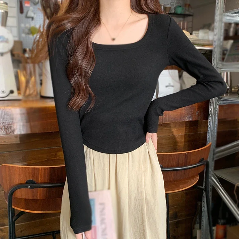 Сплошной цвет. Рубашка с большой вырезом De Rong. Изогнутый край с длинными рукавами. Женский топ с длинными рукавами. Универсальный.
Сплошной цвет. Рубашка с большой вырезом De Rong. Изогнутый край с длинными рукавами. Женский топ с длинными рукавами. Универсальный.