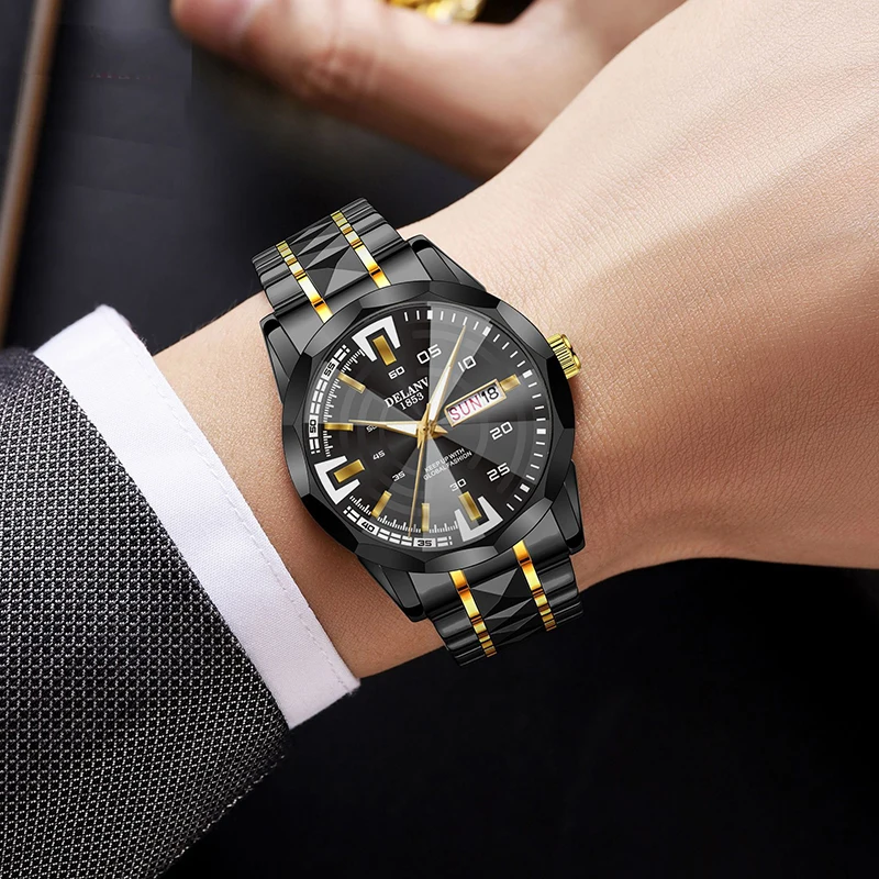 Men Watch Fashion Trend Night Light Waterproof Calendar Alloy Steel Strip Business Leisure Diamond Quartz Watch watches for man
Men Watch Fashion Trend Night Light Waterproof Calendar Alloy Steel Strip Business Leisure Diamond Quartz Watch watches for man