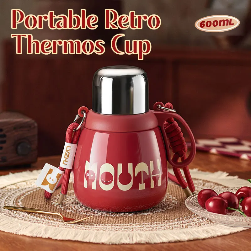600ML Portable Retro Thermos Cup Travel Mug Drop-proof Outdoor Water Bottle Fashion Coffee Mug Milk Tea Mug Water Vacuum Flask
600ML Portable Retro Thermos Cup Travel Mug Drop-proof Outdoor Water Bottle Fashion Coffee Mug Milk Tea Mug Water Vacuum Flask