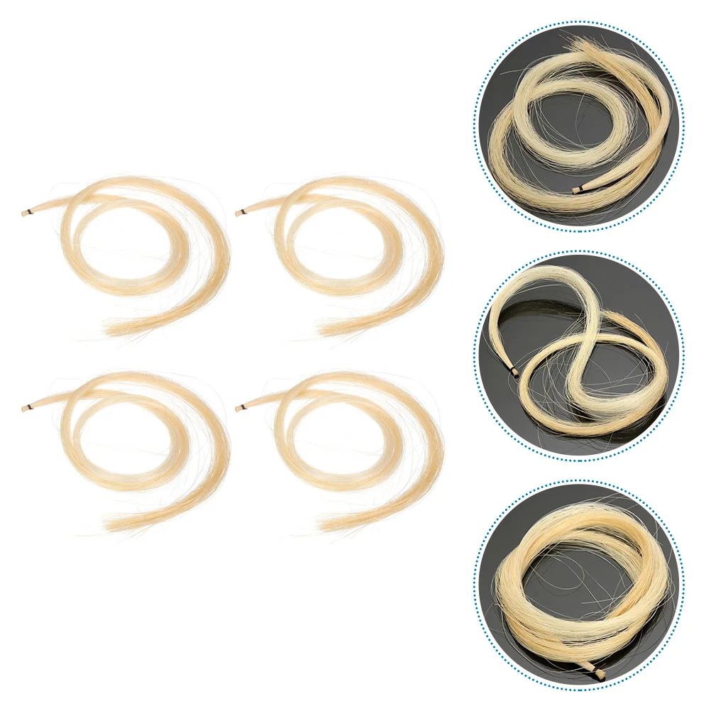 4 Pcs Violin Bow Hair Practical Horse for Natural Replacement Professional Accessories Music Creative 
4 Pcs Violin Bow Hair Practical Horse for Natural Replacement Professional Accessories Music Creative