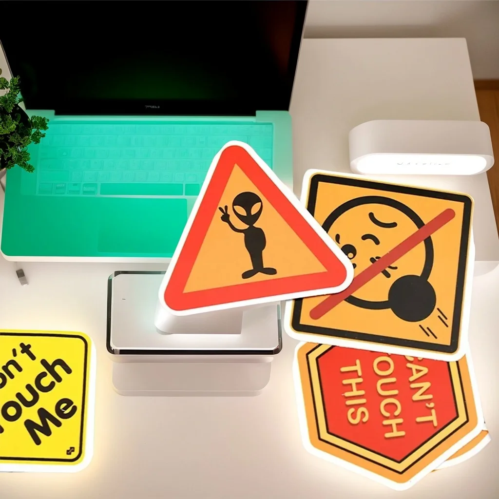 Cartoon Warning Stickers - Skateboard Laptop Car Decals
Cartoon Warning Stickers - Skateboard Laptop Car Decals
