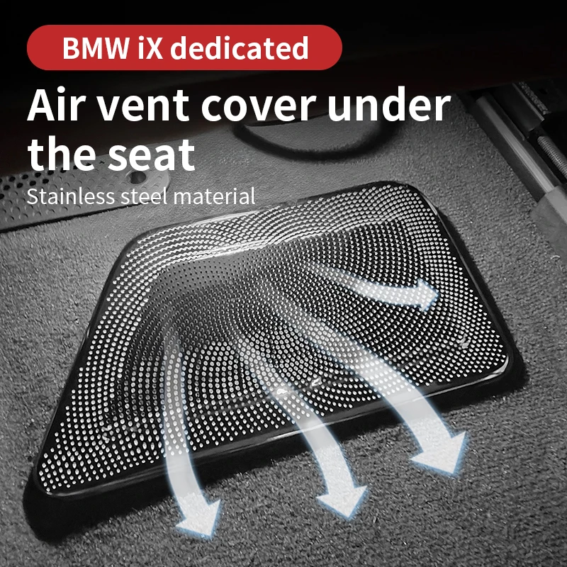 Under Seat Air Vent Cover for BMW iX, Made of Stainless Steel Mesh, Dustproof & Anti-Clogging, Protects Original Car Air Vents
Under Seat Air Vent Cover for BMW iX, Made of Stainless Steel Mesh, Dustproof & Anti-Clogging, Protects Original Car Air Vents