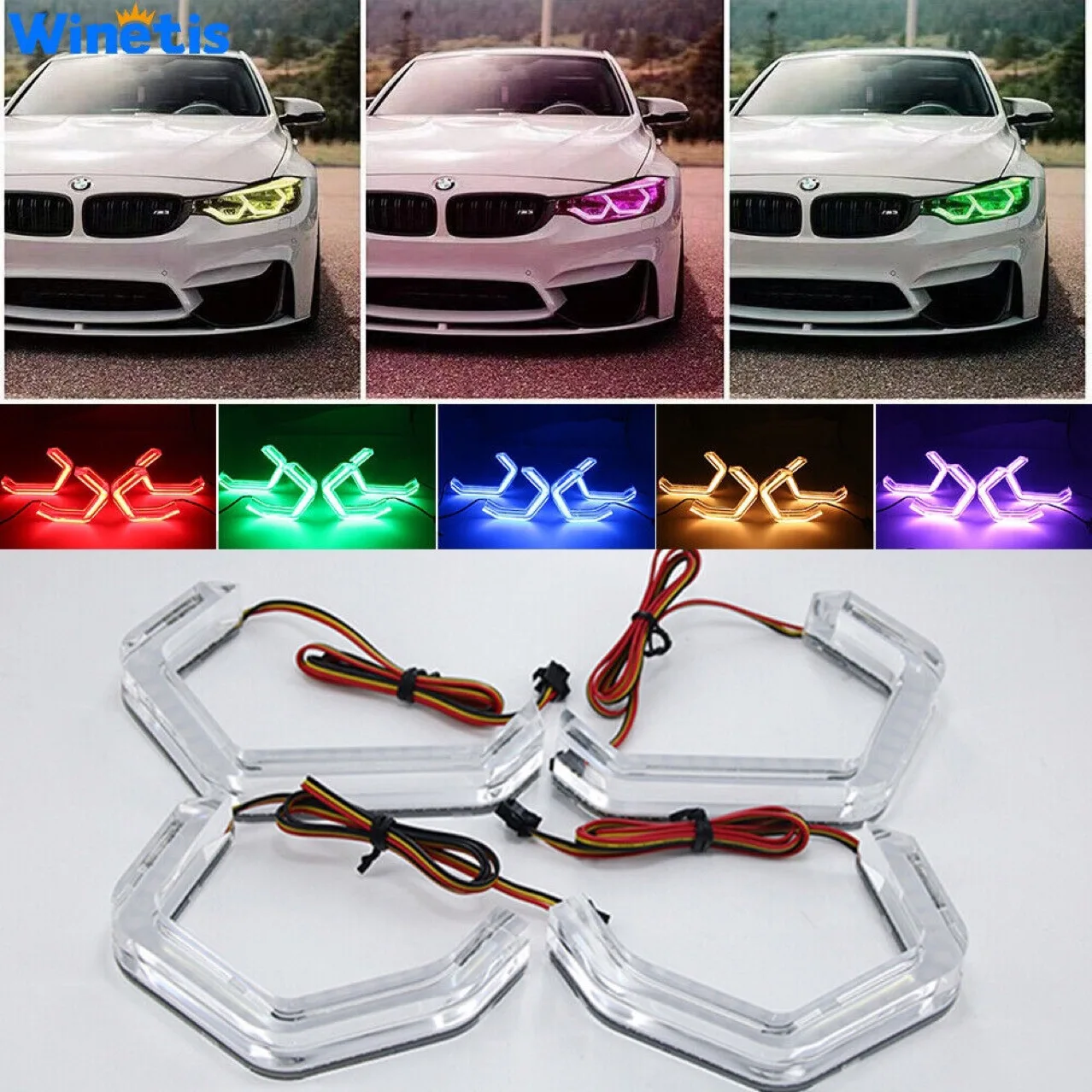 RGB LED Angel Eyes Halo Rings APP Control LED Headlight Lamps DRL With Turn Signal Light For BMW M3 M4 F80 F81 F82 F83 F30 F31
RGB LED Angel Eyes Halo Rings APP Control LED Headlight Lamps DRL With Turn Signal Light For BMW M3 M4 F80 F81 F82 F83 F30 F31