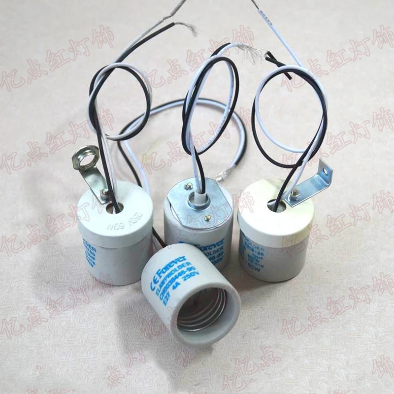 E27 Screw Base Ceramic Lamp Holder with Wire E27 Lamp Holder with Cable for Chandelier Crystal Lamp Ceiling Light Modification
E27 Screw Base Ceramic Lamp Holder with Wire E27 Lamp Holder with Cable for Chandelier Crystal Lamp Ceiling Light Modification