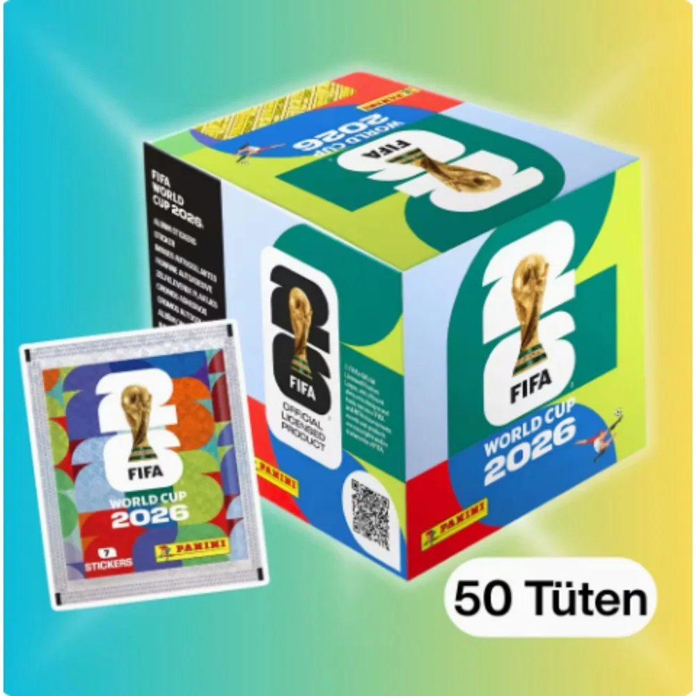 Original 100% Panini FIFA 2026 World Cup Collectible Sticker Full Box 50 Packs Soccer Stickers, Football Fan Collection Souvenir
Original 100% Panini FIFA 2026 World Cup Collectible Sticker Full Box 50 Packs Soccer Stickers, Football Fan Collection Souvenir