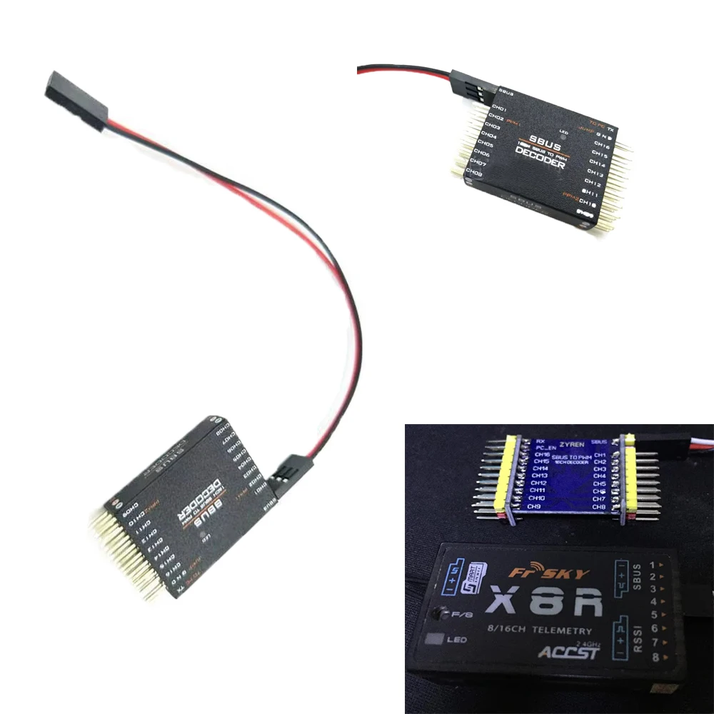 DIY SBUS в PWM/PPM декодер 16-канальный преобразователь приемник преобразователь сигнала для Futaba Frsky Orange
DIY SBUS в PWM/PPM декодер 16-канальный преобразователь приемник преобразователь сигнала для Futaba Frsky Orange
