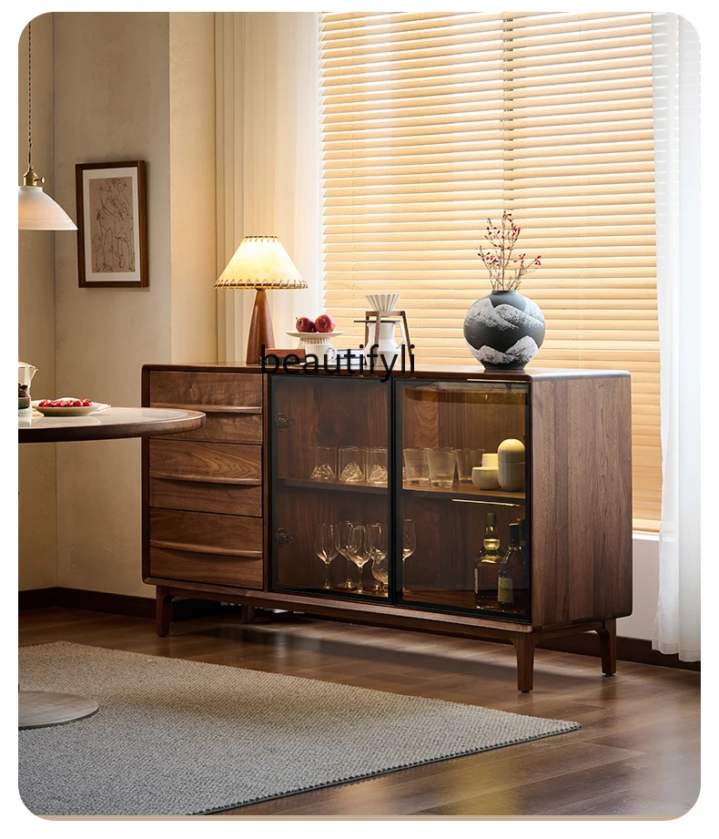 Side cabinet, living room wall storage, tea cabinet, solid wood glass display cabinet
Side cabinet, living room wall storage, tea cabinet, solid wood glass display cabinet