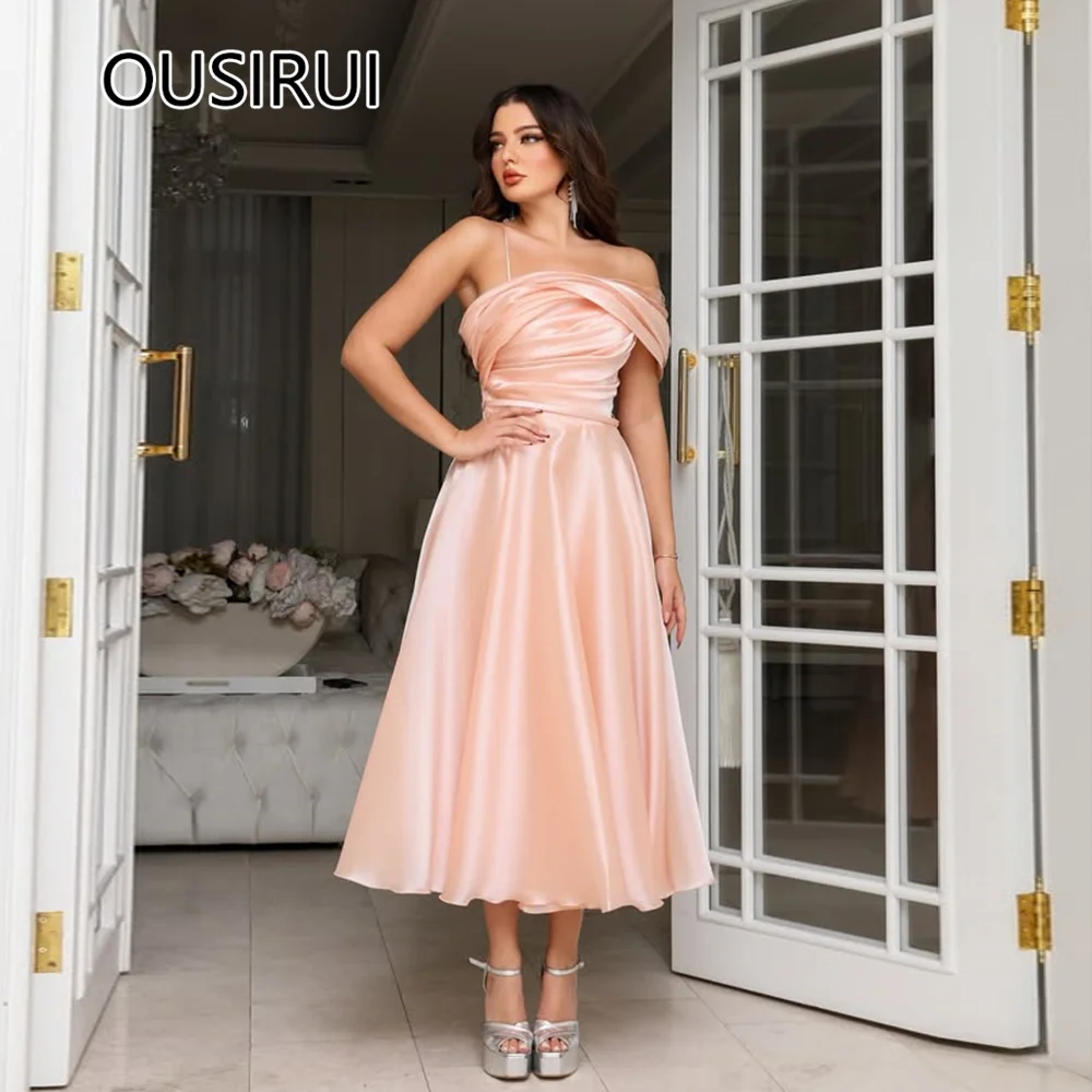 Strapless Satin A-line Formal Arab Modest Evening Party Dress Backelss Pleated Tea-Length Evening Arab Gown Custom Made
Strapless Satin A-line Formal Arab Modest Evening Party Dress Backelss Pleated Tea-Length Evening Arab Gown Custom Made