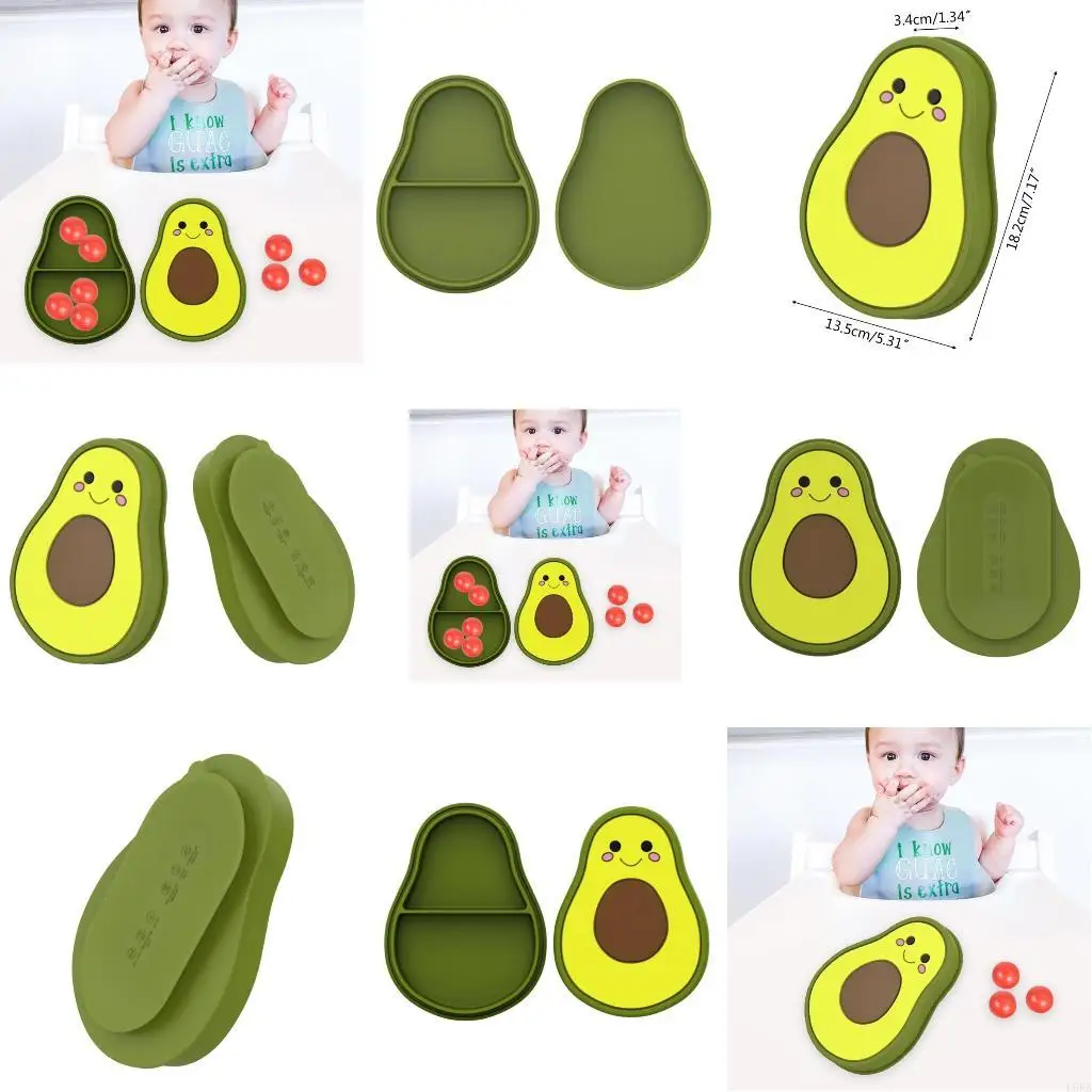 Cartoon Avocado Baby Sucker Bowl Divided Dinner Plate Infants Learning Feeding Dish Non-toxic Silicone L8RB
Cartoon Avocado Baby Sucker Bowl Divided Dinner Plate Infants Learning Feeding Dish Non-toxic Silicone L8RB