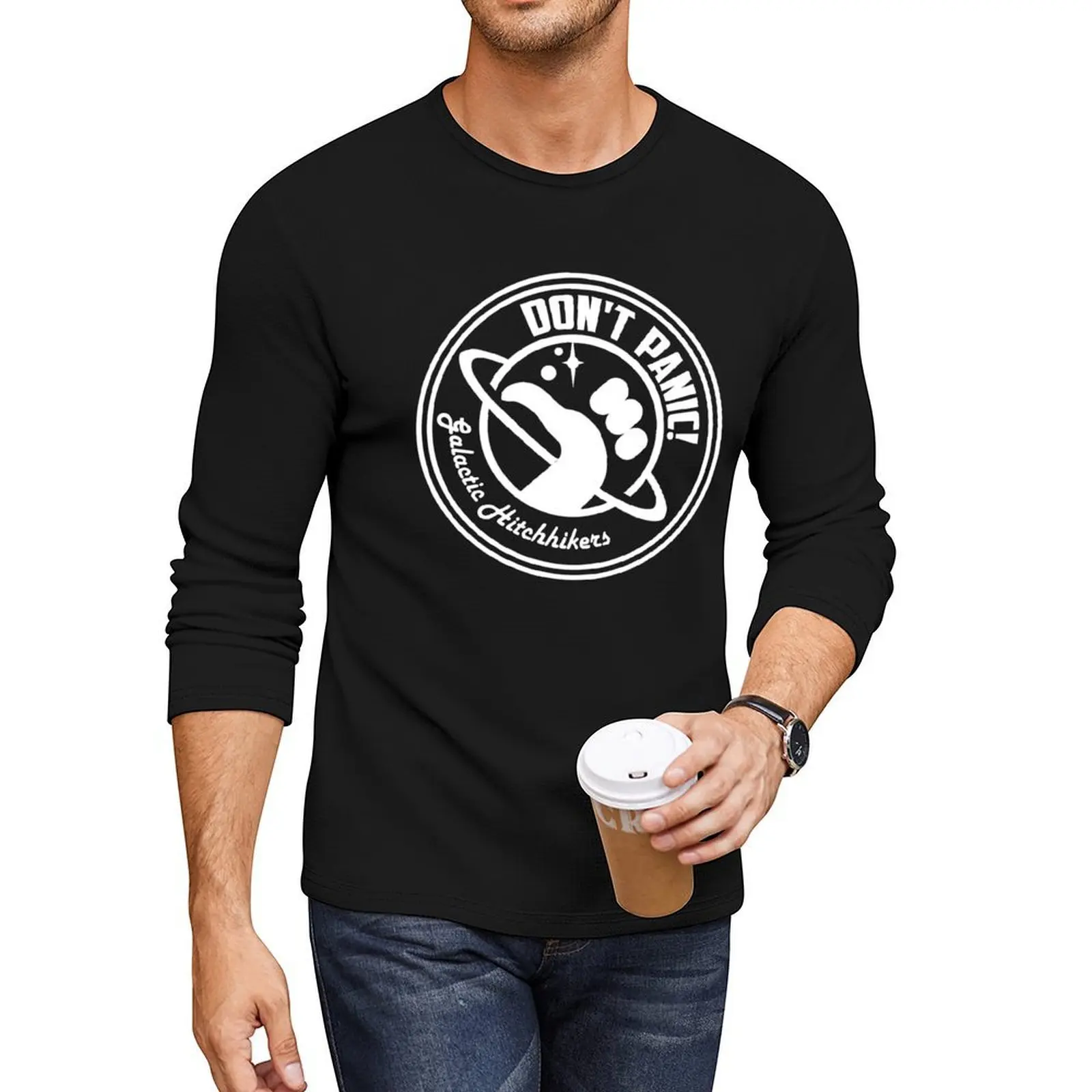 Galactic Hitchhikers Classic White Logo Long T-Shirt funny t shirt t shirt man black t shirt Men's t-shirt
Galactic Hitchhikers Classic White Logo Long T-Shirt funny t shirt t shirt man black t shirt Men's t-shirt