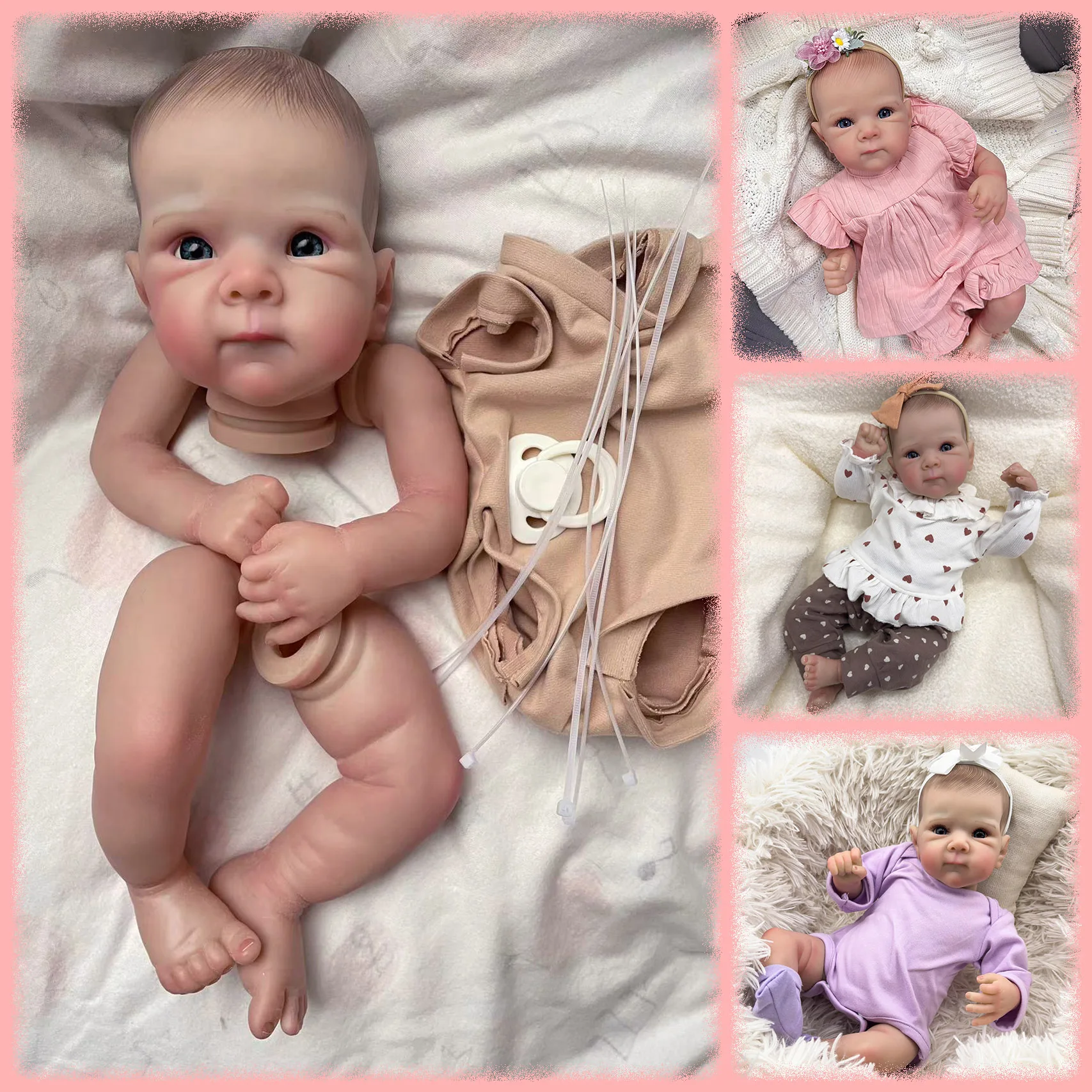 18 дюймов комплект куклы Bettie Reborn, мягкая реалистичная 3D-кожа, многослойная живопись, детали куклы, видимые вены с ручным рисунком волос
18 дюймов комплект куклы Bettie Reborn, мягкая реалистичная 3D-кожа, многослойная живопись, детали куклы, видимые вены с ручным рисунком волос
