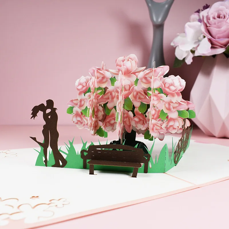 Pop-up style creative love greeting card 3D paper sculpture Qixi Valentine's Day anniversary card couple style Mulan gift cards
Pop-up style creative love greeting card 3D paper sculpture Qixi Valentine's Day anniversary card couple style Mulan gift cards