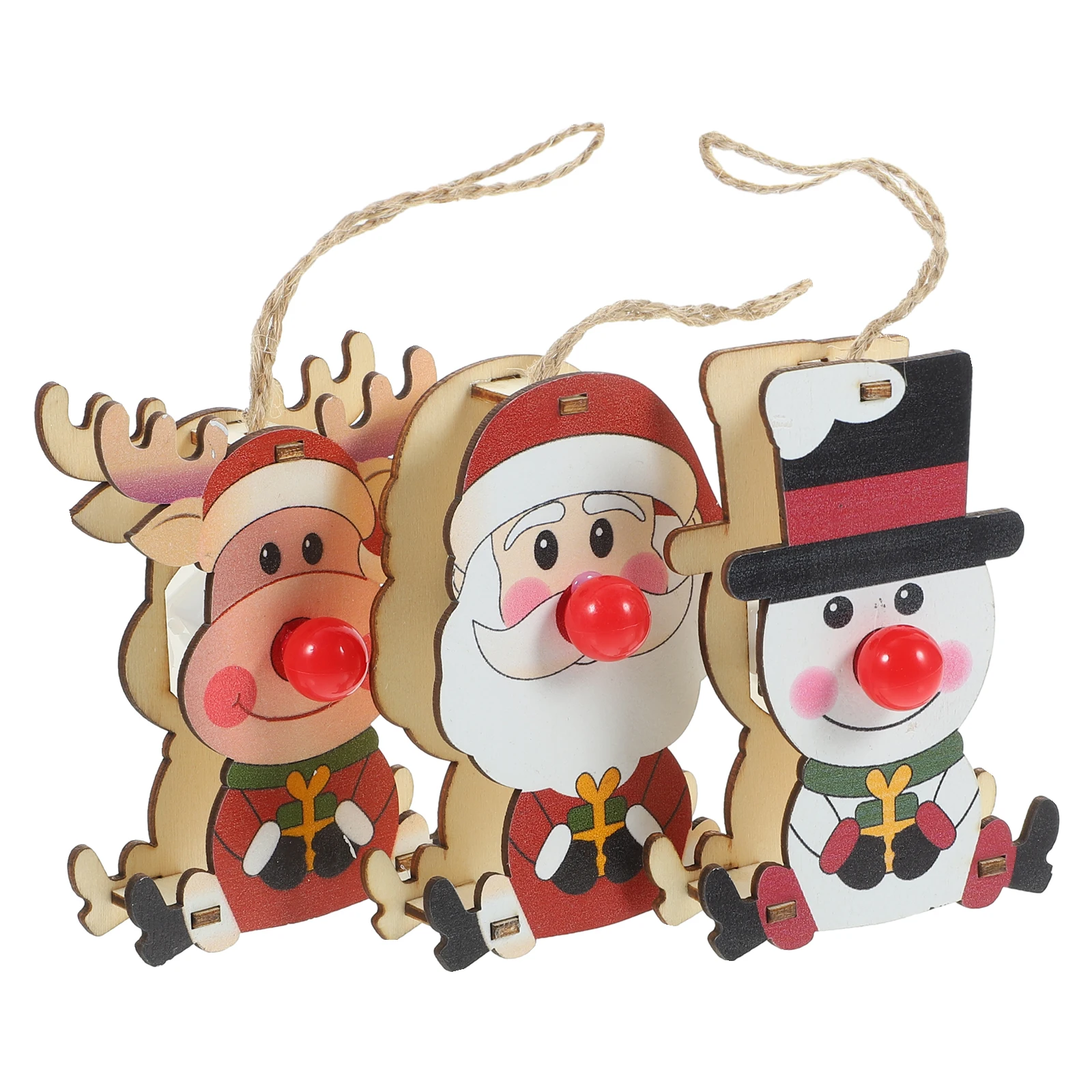 3pcs Glowing Red Nose Reindeer Ornaments Christmas Hanging Decorations Santa Snowman Tree Pendant Xmas Candles Home Garden
3pcs Glowing Red Nose Reindeer Ornaments Christmas Hanging Decorations Santa Snowman Tree Pendant Xmas Candles Home Garden