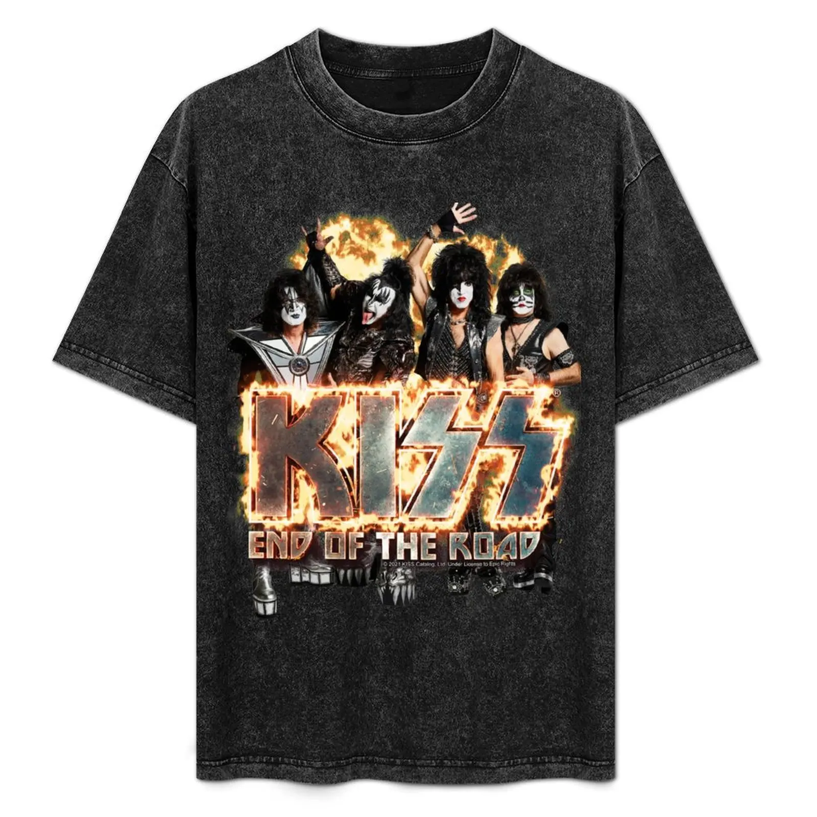 KISS the band - End of the Road on Fire Logo T-Shirt t shirt man luxury men t shirt cotton 100% T-Shirt
KISS the band - End of the Road on Fire Logo T-Shirt t shirt man luxury men t shirt cotton 100% T-Shirt