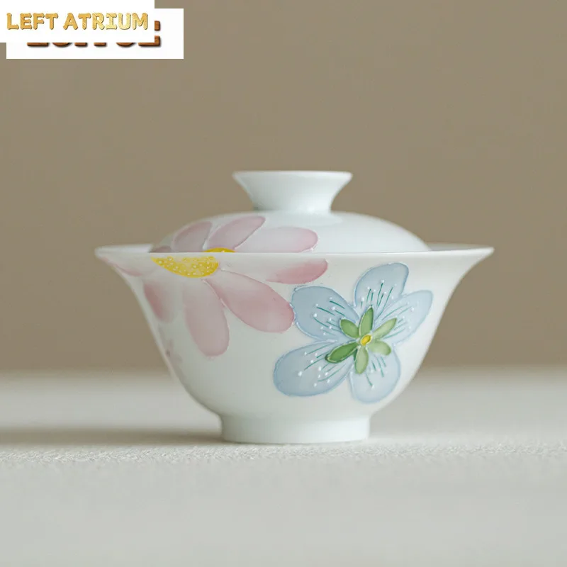 120ml Hand-painted Full Of Flowers Gaiwan Traditional Tea Tureen Tea Bowl With Lid Kit Tea Brewing Cover Bowl Teaware Decoration
120ml Hand-painted Full Of Flowers Gaiwan Traditional Tea Tureen Tea Bowl With Lid Kit Tea Brewing Cover Bowl Teaware Decoration