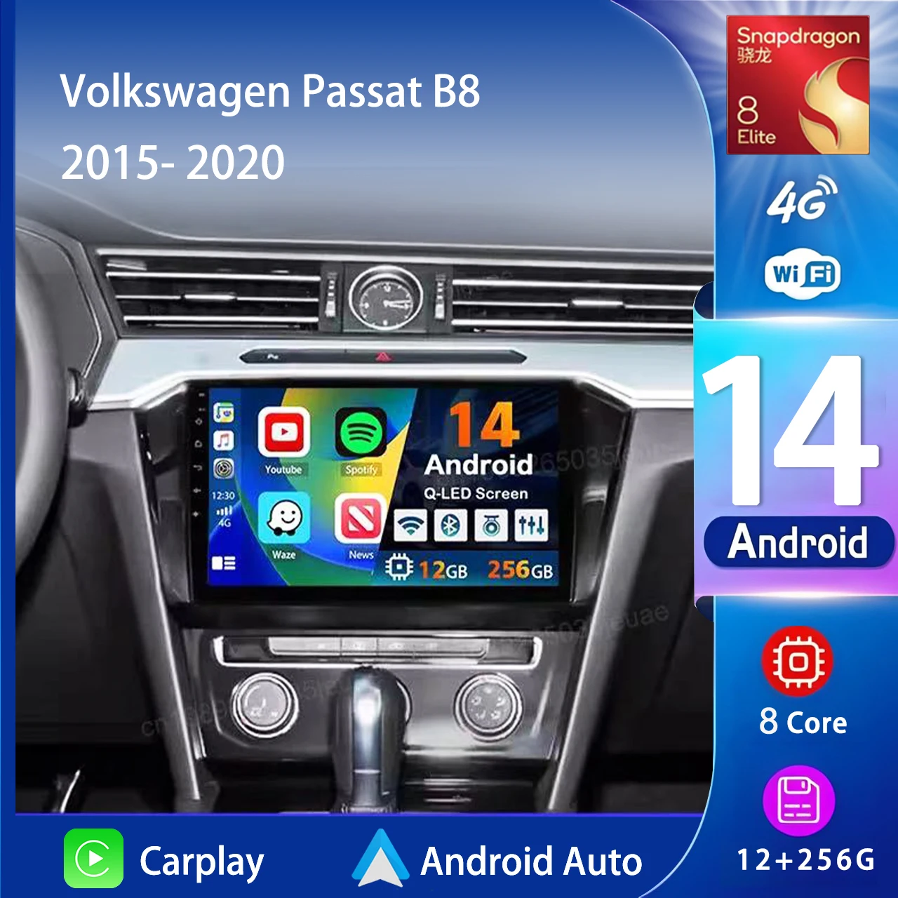 Android 14 Carplay Auto 2K экран автомобильный радиоприемник мультимедийный плеер для Volkswagen Passat B8 2015-2020 авторадио GPS стерео головное устройство
Android 14 Carplay Auto 2K экран автомобильный радиоприемник мультимедийный плеер для Volkswagen Passat B8 2015-2020 авторадио GPS стерео головное устройство