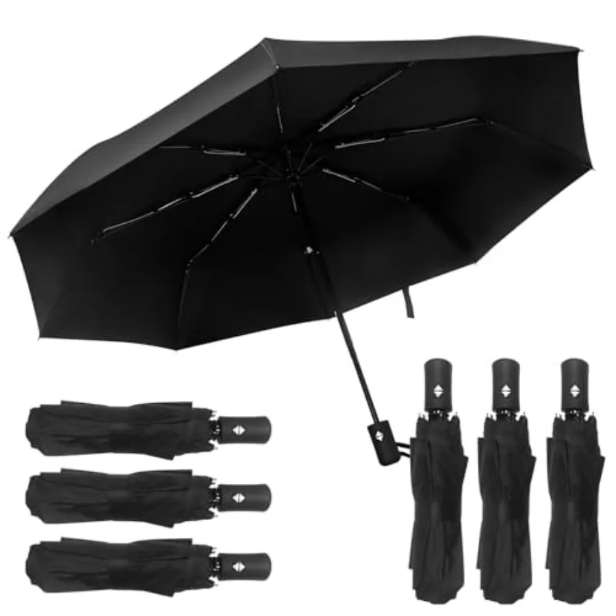 Pcs Automatic Open Close Compact Windproof Travel Umbrella - Foldable Small Black Portable Rain Umbrellas for Men Women, Bulk P
Pcs Automatic Open Close Compact Windproof Travel Umbrella - Foldable Small Black Portable Rain Umbrellas for Men Women, Bulk P