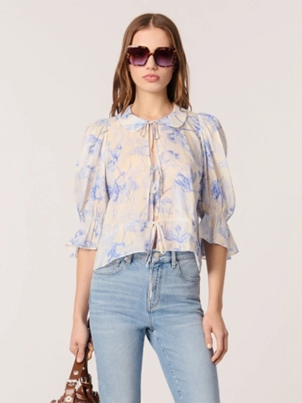 Masaande Linen Printed irt Turn-down Collar 3/4 Sve Early Spring New Women's Faionable Office Sle Clothing
Masaande Linen Printed irt Turn-down Collar 3/4 Sve Early Spring New Women's Faionable Office Sle Clothing