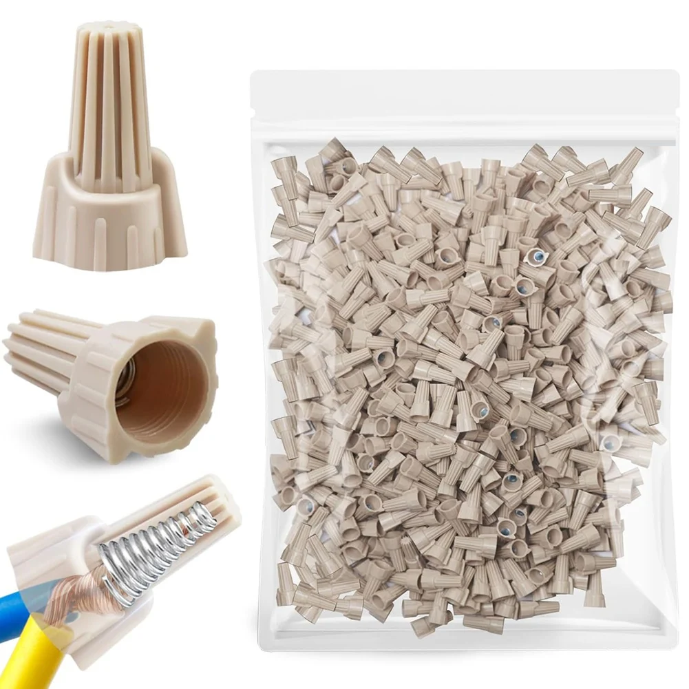 Tan Wire Nut, Winged Wire End Connector Cover, Nut 18-8 AWG, HSP13 Type Screw Terminal for Connecting Electrical Wiring
Tan Wire Nut, Winged Wire End Connector Cover, Nut 18-8 AWG, HSP13 Type Screw Terminal for Connecting Electrical Wiring