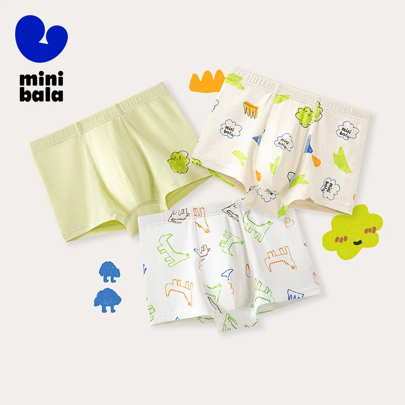 Mini Bala Kids Underwear 3-Pack Breathable Comfortable Boxer Briefs for Boys and Girls
Mini Bala Kids Underwear 3-Pack Breathable Comfortable Boxer Briefs for Boys and Girls