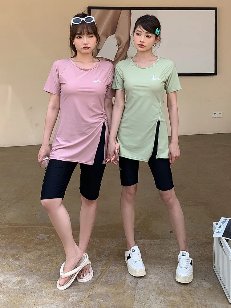 Консервативный женский купальник больших размеров с закрытыми ногами, состоящий из пяти частей, для термальных источников, утягивающий, скрывающий живот
Консервативный женский купальник больших размеров с закрытыми ногами, состоящий из пяти частей, для термальных источников, утягивающий, скрывающий живот