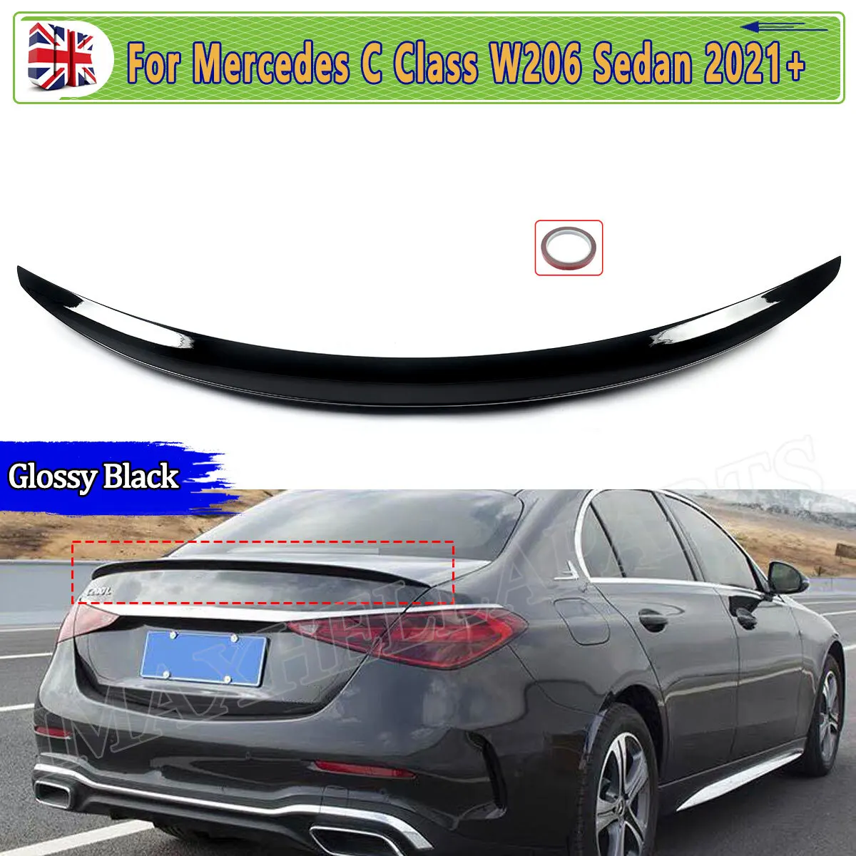 Rear Splitter Spoiler For Mercedes C Class W206 C180 C200 C300 C400 2021 2022 2023 Saloon AMG Rear Boot Lip Spoiler Glossy Black
Rear Splitter Spoiler For Mercedes C Class W206 C180 C200 C300 C400 2021 2022 2023 Saloon AMG Rear Boot Lip Spoiler Glossy Black