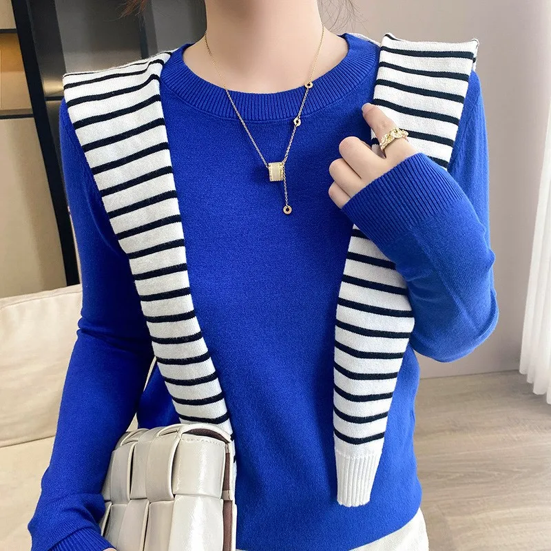 Autumn Winter Women's Long Sleeve Thin Knitted Base Shirt Inner Wear Top Large Size Fashionable Casual Style Pullover Sweater
Autumn Winter Women's Long Sleeve Thin Knitted Base Shirt Inner Wear Top Large Size Fashionable Casual Style Pullover Sweater