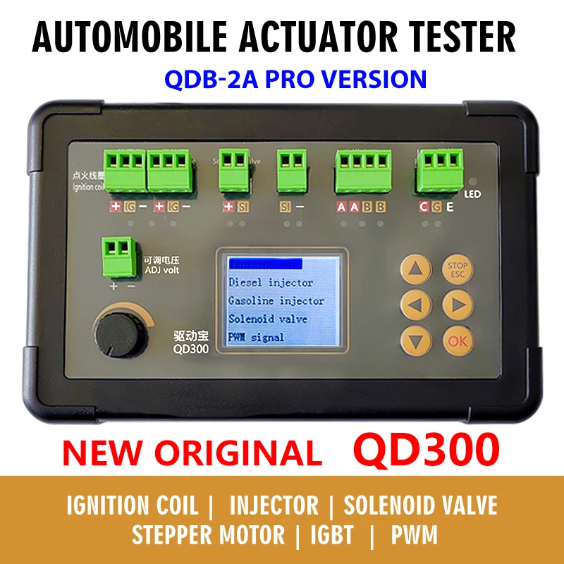 New Qd300 Automobile Ignition Coil Tester Qdb-2a 3a Igbt Idle Stepper Motor Solenoid Injector Pwm Actuator Fault Detector
New Qd300 Automobile Ignition Coil Tester Qdb-2a 3a Igbt Idle Stepper Motor Solenoid Injector Pwm Actuator Fault Detector