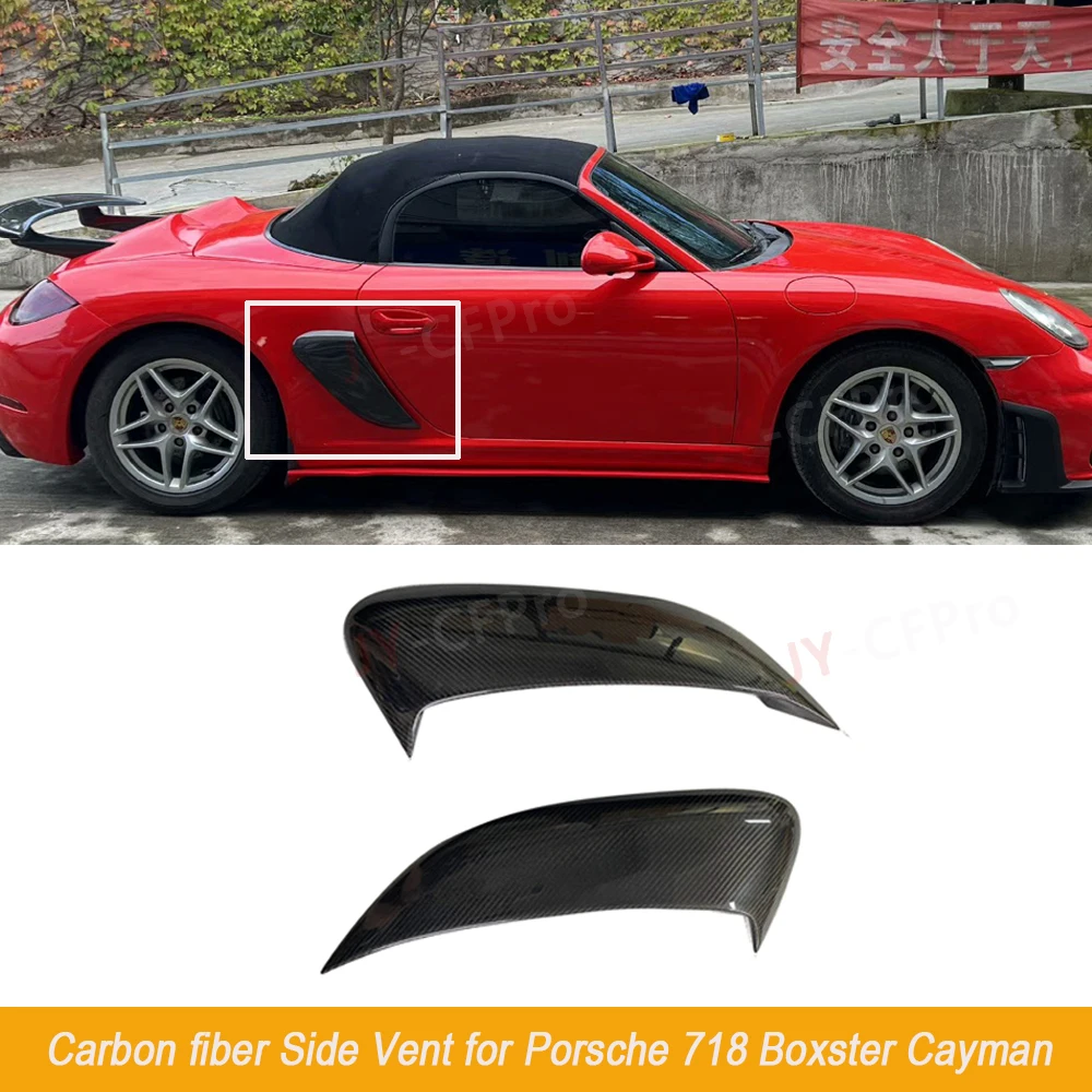 For Porsche 718 982 Boxster Cayman 2017-2023 Real Carbon Fiber Side Air Scoop Vents Intake Cover Body Kits FRP Unpainted Black
For Porsche 718 982 Boxster Cayman 2017-2023 Real Carbon Fiber Side Air Scoop Vents Intake Cover Body Kits FRP Unpainted Black