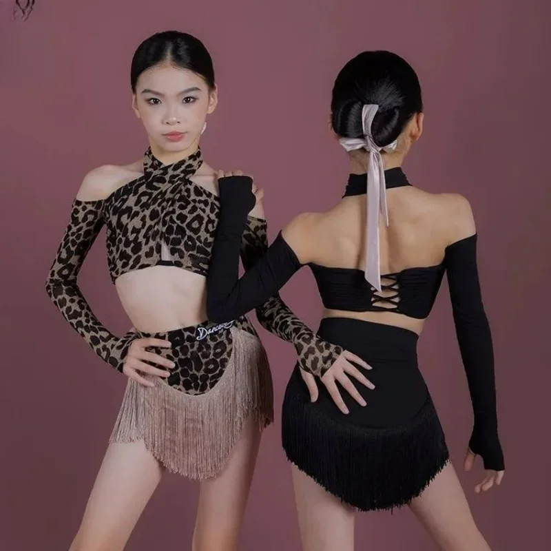 Line Dance Clothing Stage Costume Fringe Skirt Leopard Latin Dance Competition Costume Tassel Dance Wear Latin American Outfit
Line Dance Clothing Stage Costume Fringe Skirt Leopard Latin Dance Competition Costume Tassel Dance Wear Latin American Outfit