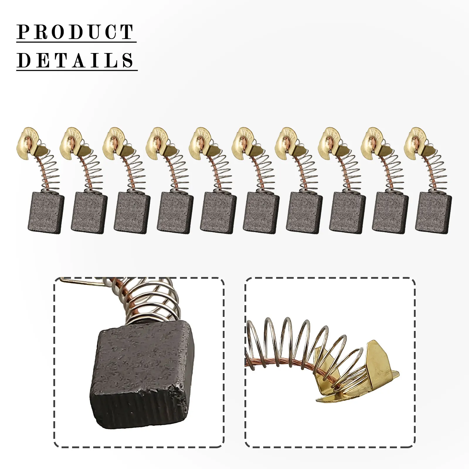 10pcs Carbon Brushes Replacement for Electric Motors Essential Parts for Power Tools Restore Motor Performance
10pcs Carbon Brushes Replacement for Electric Motors Essential Parts for Power Tools Restore Motor Performance