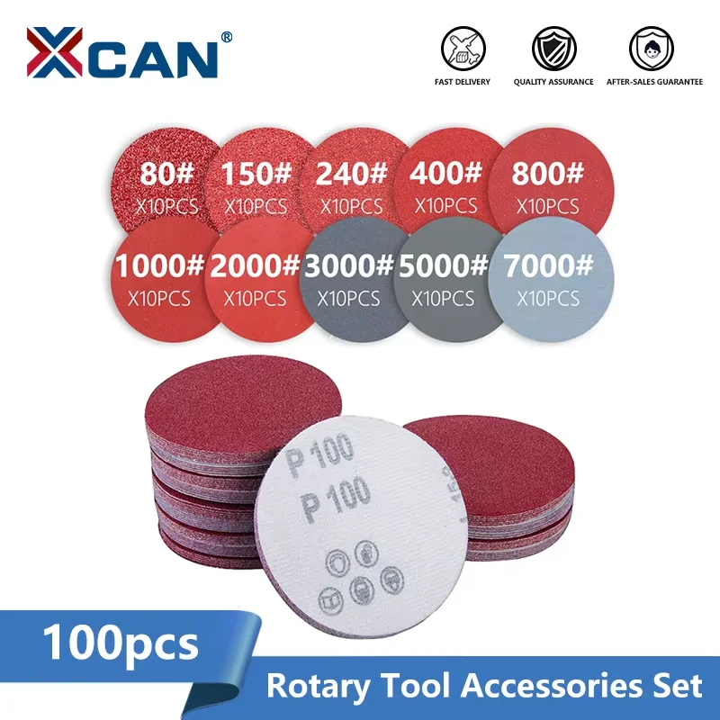 XCAN 100 шт. 2-дюймовые шлифовальные диски круглой формы, наждачная бумага зернистостью 80-7000, с креплением на липучке, абразивный инструмент для полировки для роторного инструмента
XCAN 100 шт. 2-дюймовые шлифовальные диски круглой формы, наждачная бумага зернистостью 80-7000, с креплением на липучке, абразивный инструмент для полировки для роторного инструмента