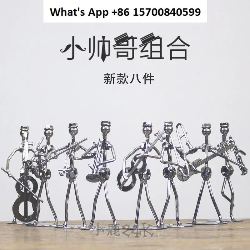 Metal music iron man little handsome guy band iron simple handicrafts decoration room decoration
Metal music iron man little handsome guy band iron simple handicrafts decoration room decoration